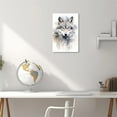 thumbnail image 3 of ZHONGYUTONG Wolf Canvas Wall Art Wolf Face Watercolour Poster Prints Abstract Animal Pictures for Modern Nursery Kids Room Decor Framed (12.00" x 18.00"), 3 of 6