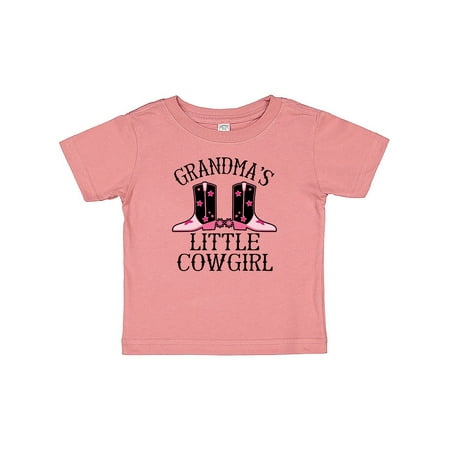 

Inktastic Grandma Little Cowgirl Baby Clothes Gift Baby Girl T-Shirt
