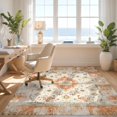 thumbnail image 3 of Design&I 8'x10' Ultra Soft Area Rug, Beige Vintage Yellow Farmhouse Ornamental Border Traditional None Fluffy Washable Non Shedding for Bedroom Living Room Under Sectional, 3 of 7