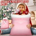 thumbnail image 5 of 2 Pieces Christmas Santa Gift Bag Pink Velvet Drawstring Bag Treat Bag for Xmas Party Favor Supplies Holiday Wrapping, 5 of 6