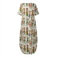 thumbnail image 3 of ZANZEA Women Casual Vintage Round Neck Print Loose Long Dress, 3 of 11