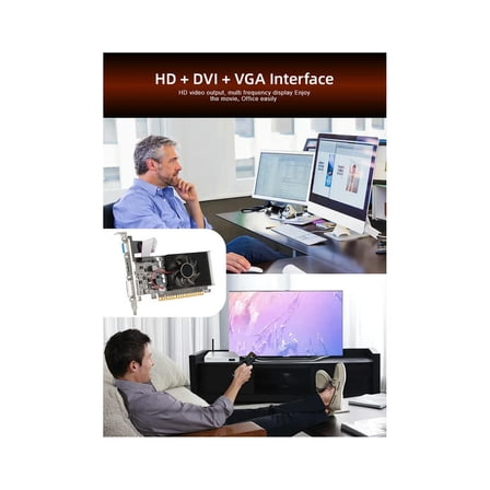 FOR GT610 1GB DDR3 Graphics Card 810 MHz 1800 MHz 64 Bit 40 Nm VGA HD DVI Video Card