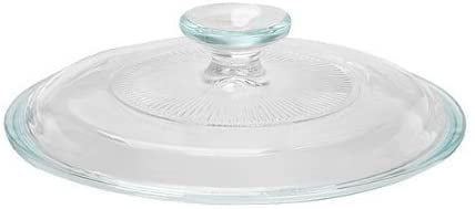 CORNINGWARE French White 1-1/2-qt Fluted Round Glass Cover 