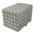 thumbnail image 1 of Abstract Dog Crate Cover, Modern Rounded Squares Illustration Symmetric and Monochrome Design, Easy to Use Pet Kennel Cover Small Dogs Puppies Kittens, 7 Sizes, Dark Grey and Eggshell, by Ambesonne, 1 of 6