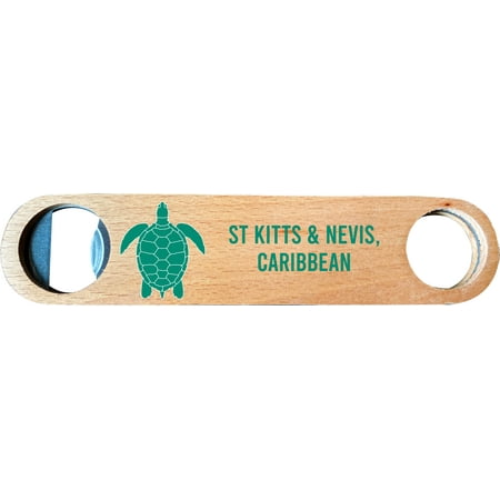 

St Kitts & Nevis Caribbean Wooden Bottle Opener turtle design