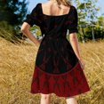 thumbnail image 4 of Night Stars (Maroon/Black) Dress Women's summer dress women party dresses, 4 of 6