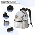 thumbnail image 4 of Daiia White Reindeer Portrait School Backpack for Men Women, Unisex Large Waterproof Bookbag Schoolbag Casual Daypack for High School/College/Teens/Travel/Work Black, 4 of 8