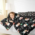 thumbnail image 4 of Homewish Cute Cartoon Snowman Full Size Comforter Sets,Merry Christmas Bedding Comforter Set,Black White Red Bedding Sets For Bot Girls,Microfiber Bedroom Decor Reversible,3-Piece, 4 of 8
