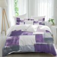 thumbnail image 2 of Purple Gray Bedding 3 Piece Duvet Cover Set Twin Size, Contemporary Colorful Aesthetic Minimalist Soft Microfiber Comforter Cover with Zipper Closure & Pillowcases, FadeResistant Quilt Cover, 2 of 9