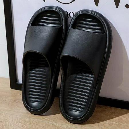 

CoCopeaunt Women Slippers Simple Open Toe Soft Non-Slip Comfort Flat Sandals New Summer 2022 Indoor Bathroom Couple EVA Slides Woman Shoes