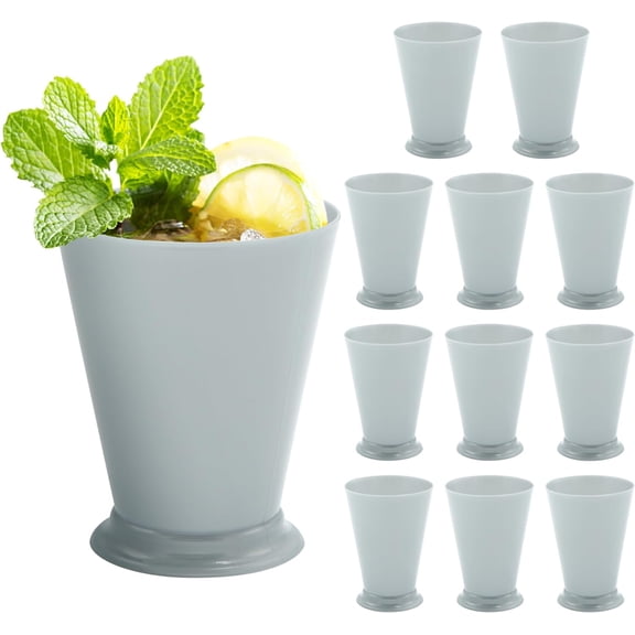 4E's Novelty Mint Julep Plastic Cups 12 Pack 10 oz - Kentucky Derby Party Supplies