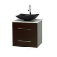 thumbnail image 5 of Wyndham Collection Centra 24 inch Single Bathroom Vanity in Grey Oak Ivory Marble Countertop Arista Black Granite Sink and No Mirror, 5 of 5