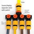 thumbnail image 4 of Garden Watering Connector Distributor Faucet 4 Way Hose Diverter With Valve, 4 of 8