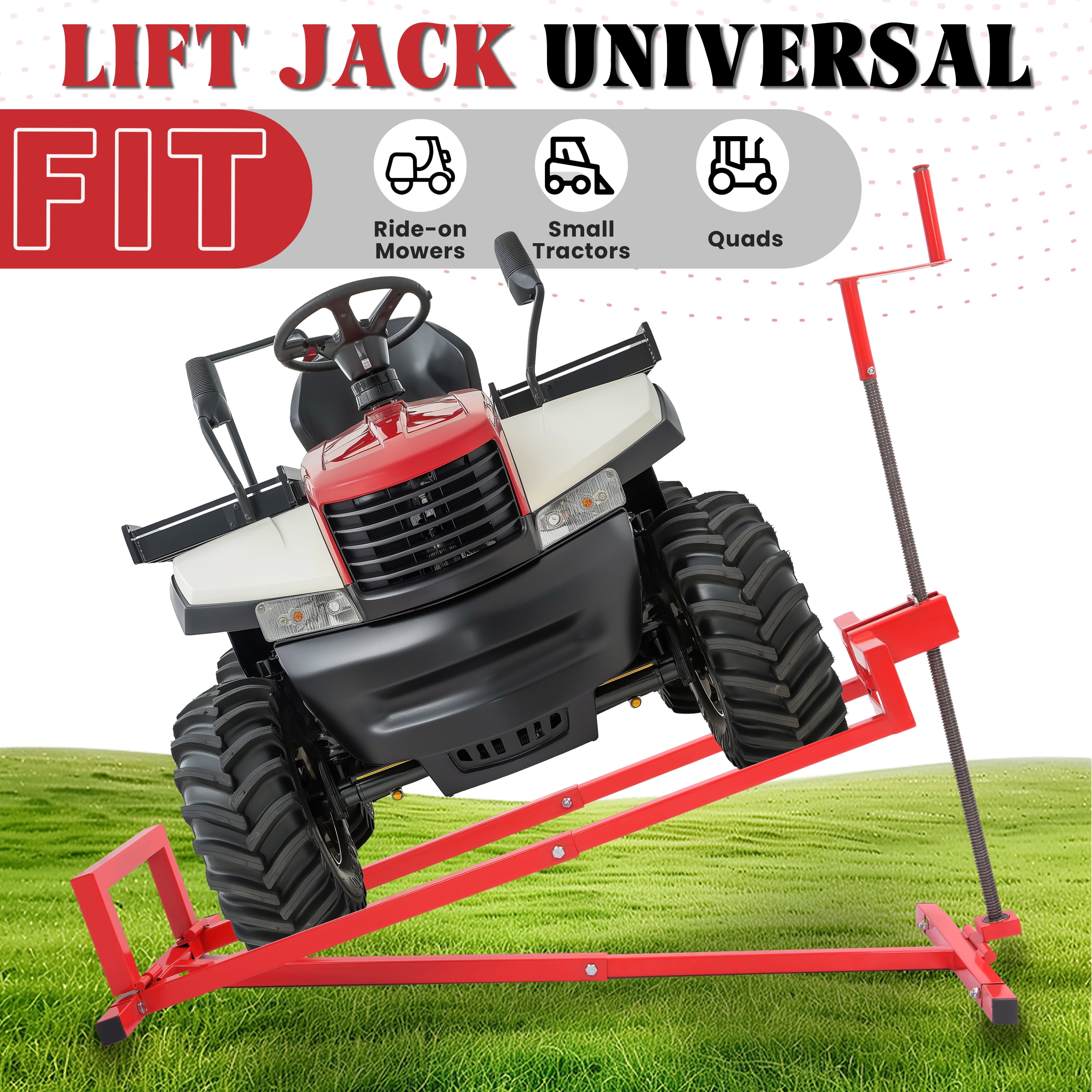 Kojem Lawn Mower Lift Jack Fit for Ride on Lawn Mowers Garden Tractors Adjustable Telescopic Maintenance Jack Lifting Platform with Manual Handle Walmart