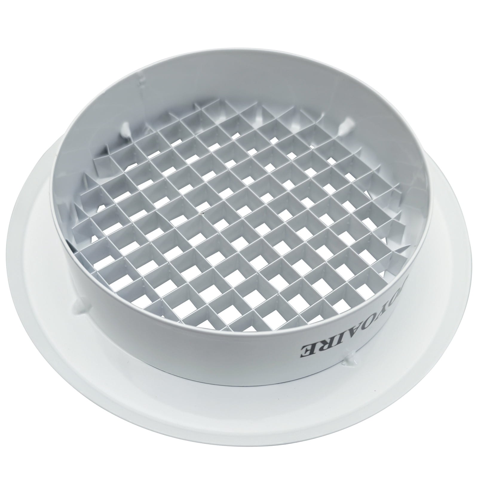 JOYOAIRE 6-Inch Round Egg Crate Air Vent, White Heating and Cooling Register Grille, 1-Pack