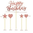 thumbnail image 2 of Milisten Birthday Cake Decorations Letter Shape Rose Gold 1 Bag, 2 of 8