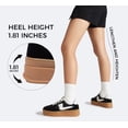 thumbnail image 6 of LUCKY STEP Womens Platform Fashion Sneakers Thick Sole Suede Faux Leather Casual Shoes,Black&White, 6 of 11