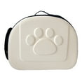 thumbnail image 1 of Cat Carrier Collapsible Breathable Large Capacity Portable Pet Carrying Bag with Shoulder Hand Strap for Travel Car No Pattern Apricot, 1 of 9