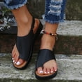 thumbnail image 6 of XIMIN Women's Comfortable Cork Footbed Arch Support Platform Wedge Chunky Heels Sandals with Toe Ring Buckle Strap Casual Dressy Thong Walking Beach Flat Sandals, 6 of 8