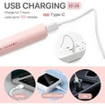 thumbnail image 6 of 10s Fast Heating Eyelash Curler, Natural Curling, 3 Temperature Settings, Rechargeable Electric Lash Curler for Women with 3 Brush Heads, Pink, 6 of 9