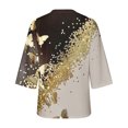 thumbnail image 4 of Fiudx Ofertas Flash Del Día Solo En Línea Blusa de Manga Larga de Verano con Cuello En V para Mujer, Sexy, Casual, con Estampado Regular, 4 of 5