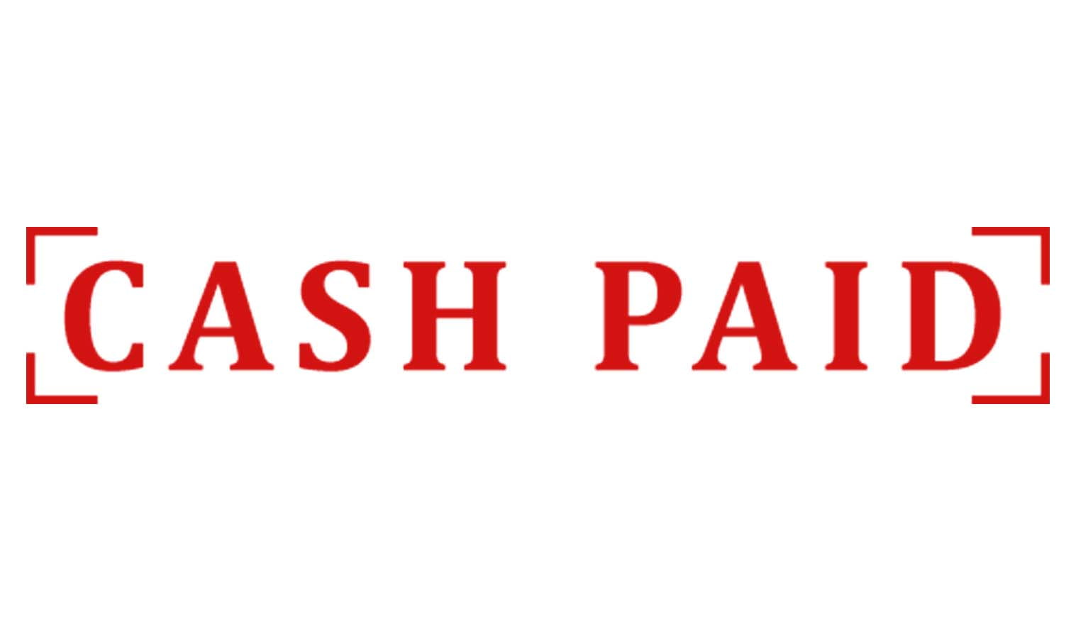 Printtoo Cash Paid Self Inking Rubber Stamp PreInked Office Stamp