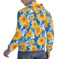 thumbnail image 3 of Hoodies for Men - Ocean Wave Sunflower Long Sleeve Comfrt Men'S Fashion Hoodies & Sweatshirts, Sweatshirts for Men Hoodies Pullover Clothing Clothes with Pouch, 3 of 7