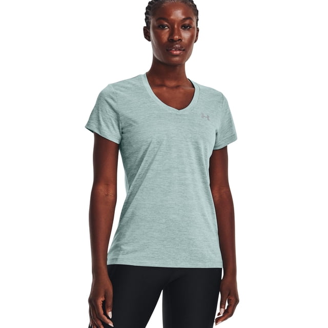 Remera Under Armour Tech para Mujer con Cuello en V Torsión Talle XS Verde