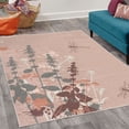 thumbnail image 2 of Dragonfly Decorative Rug, Nature Plants Grass with Wildflowers with Paintbrush Effects Print Art, Quality Carpet for Bedroom Dorm and Living Room, 6 Sizes, Pale Redwood, by Ambesonne, 2 of 4