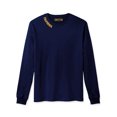 thumbnail image 2 of Daxton Premium California Men Long Sleeves T Shirt Ultra Soft Medium Weight Cotton, Navy Tee Gold Letters Large, 2 of 3