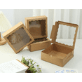 thumbnail image 1 of KAKOWELY 10 cajas de regalo con ventana: cajas cuadradas para galletas, cumpleaños, bodas, fiestas, repostería, cajas de papel para cupcakes y postres., 1 of 4