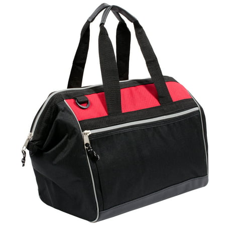 Alta Over Shoulder Padded Tote Gym and Laptop Style Travel Bag - Red /
