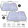 thumbnail image 3 of Balery Striped Gradient Windshield Sun Shade, Car Front Window Sunshade Cover ,Automotive Interior Portected Blocks Uv Rays For Car Pickup Truck Suv Accessories- Medium, 3 of 7