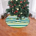 thumbnail image 2 of FMSHPON Clover Polka DotStripes Xmas Christmas Tree Skirt Stand Mat for Holiday Party Decoration Indoor Outdoor 48 inches, 2 of 3