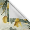 thumbnail image 3 of Ambesonne Floral Valance & Curtain 3 Pcs Set, Modern Leafy Garden Stripes, 55"x24", Earth Yellow Blue Grey, 3 of 7