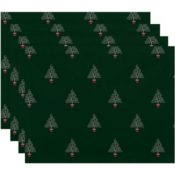 Holiday Essence Filigree Forrest Geometric Print Placemat