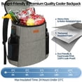 thumbnail image 4 of Mochila térmica para acampar Vankor, 45 latas, impermeable, gris, 4 of 7