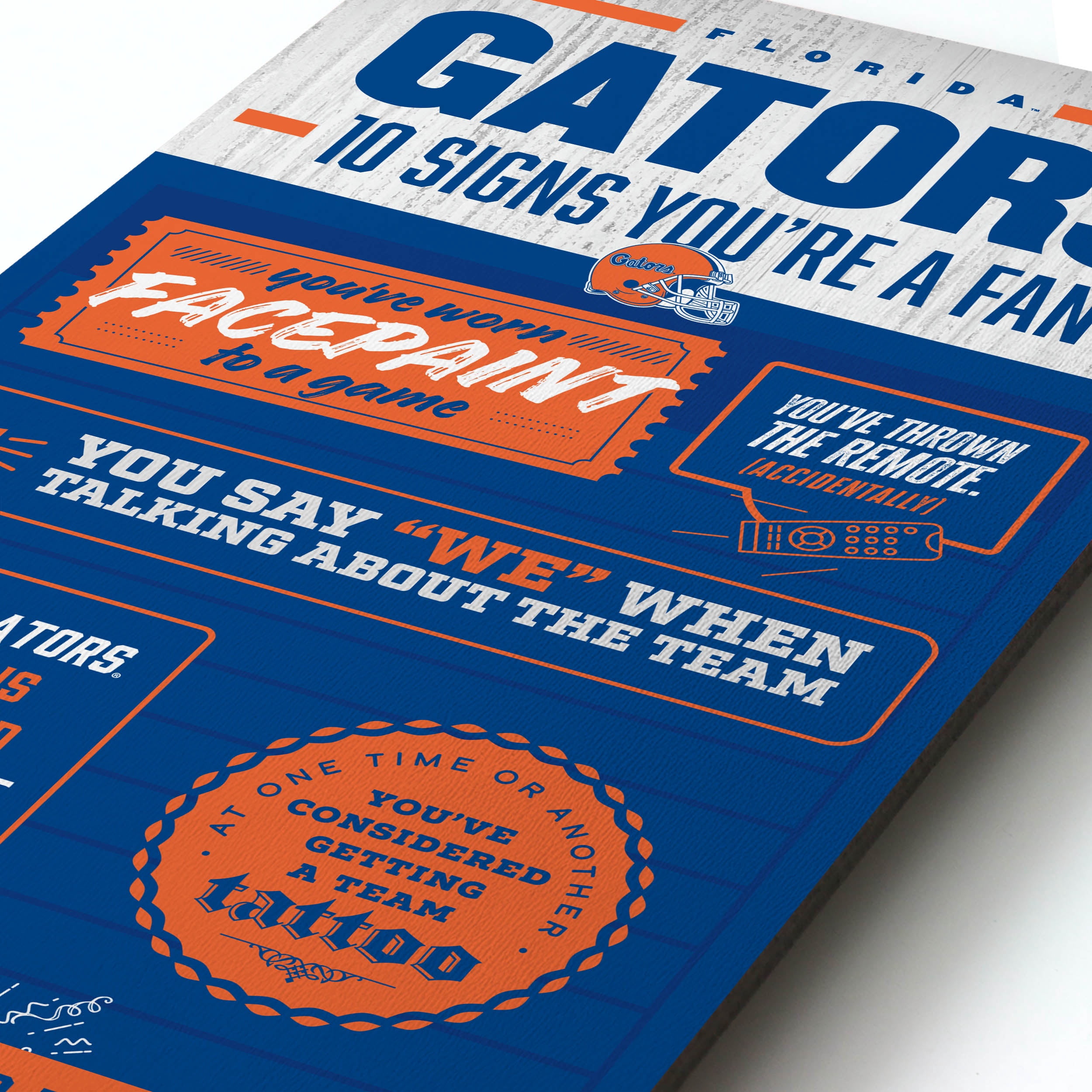 YouTheFan NCAA Florida Gators 3D Top 10 Wall Art