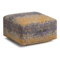 thumbnail image 1 of Simpli Home Pouf Carré à Motif Laboureur en Jaune et Gris, 1 of 6