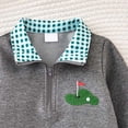 thumbnail image 5 of mgoYE Toddler Boy Quarter Zip Collared Pullover Long Sleeve Fall Winter Baby Boy Clothes Outfit, 5 of 8