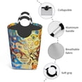 thumbnail image 4 of XMXT Large Collapsible Laundry Hamper, Abstract Structure Pattern Laundry Basket with Aluminum Handle, 50L Multicolor, 4 of 7