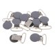 thumbnail image 1 of Pinzas Espaciadoras Sunnimix 10 Piezas Pinza De Suspensión Para Pinzas Babero Gris, 1 of 8