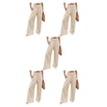 thumbnail image 3 of Pantalones de verano sueltos Minnieouse para mujer pierna ancha moda vintage Caqui L, 3 of 6
