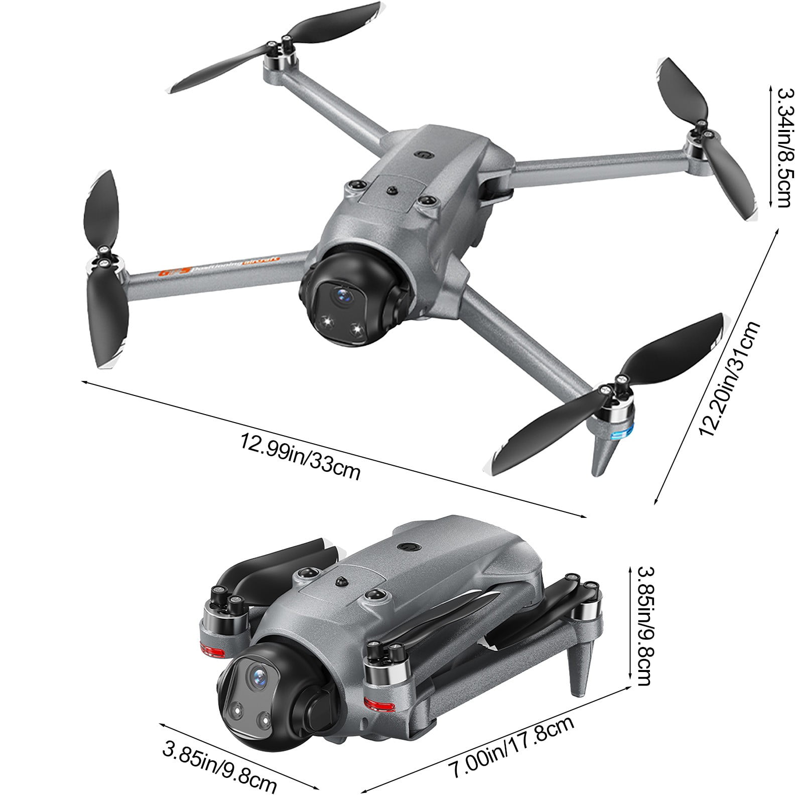 HCBY GPS Drone with 5.9-Inch Screen Remote - 2K+1080P Dual Camera, 1000m Range, 20-Min Flight & Airdrop Function for Teens (360° Obstacle Avoidance, 5G Transmission, Ages 14+)
