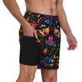 thumbnail image 3 of Fotbe Mexican Flower Traditional1 Men’s Swim Trunks Quick Dry Swim Shorts Board Shorts with Mesh Lining-3X-Large, 3 of 9