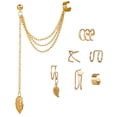 thumbnail image 2 of Up to 65% Off No Pierced Ear Clip Set 7 Piece Set Creative Alloy Earring Set Necklace Rings Earring Jewelry on Clearance, 2 of 2