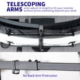 thumbnail image 6 of VIVO Telescoping Quad Ultra Wide 27" to 38" Monitor Freestanding Desk Stand, 6 of 8