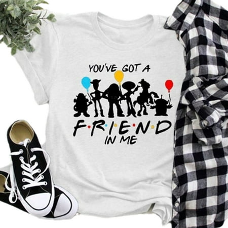 New Arrival Fashion Women's Toy Story Shirt Short Sleeve Graphic Tees Funny Cartoon T-Shirt Tops