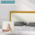 thumbnail image 4 of VECELO Twin Size Metal Bed Frame with Upholstered Headboard, Mattress Foundation Platform Bed with Nailhead, No Box Spring Needed, Beige, 4 of 7