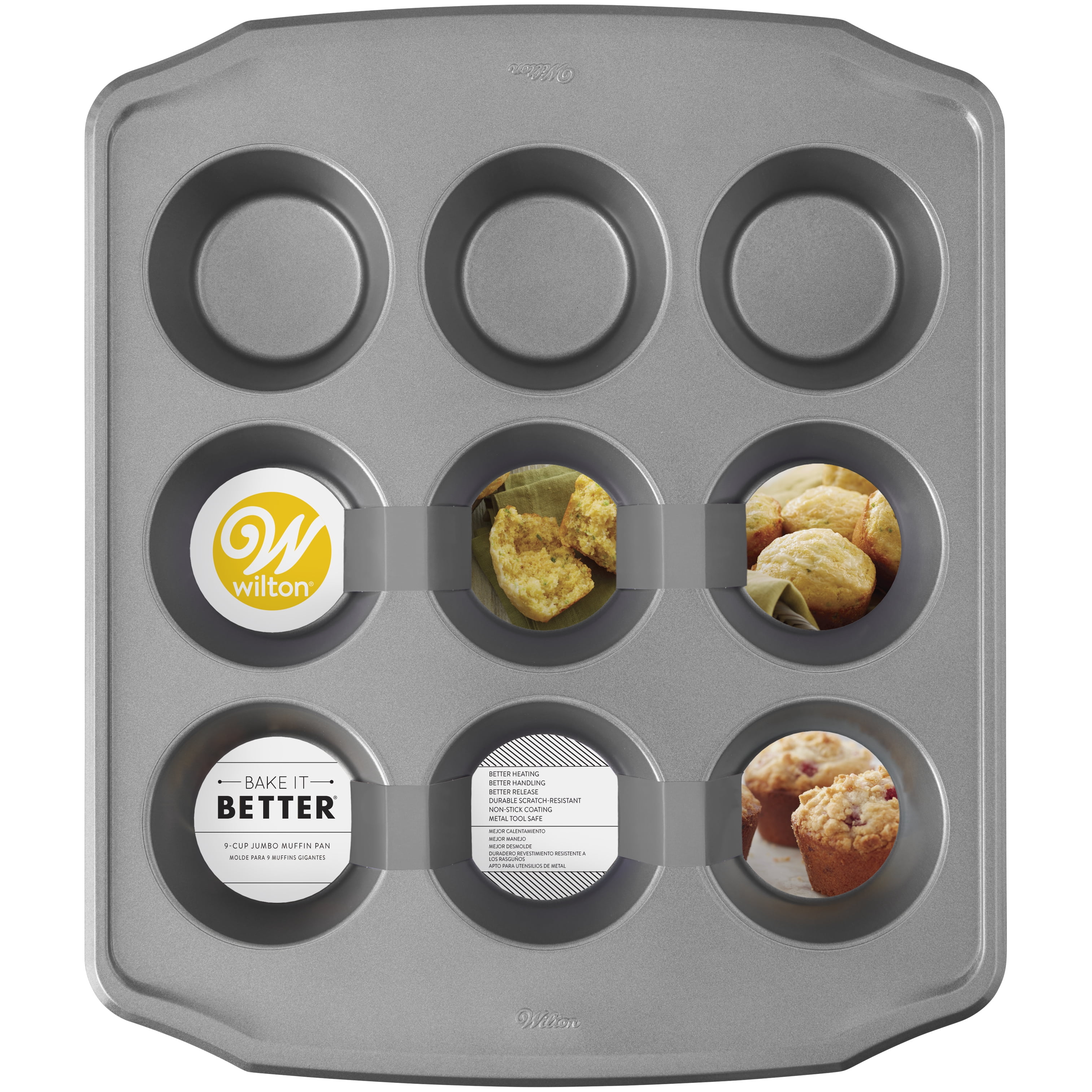 Wilton Recipe Right Non-Stick 6 Cup Jumbo Muffin Pan Set of 2